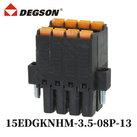 1 unidad DEGSON 15EDGKNHM-3.5-XXP-13/14-00ZH Bloques de terminales PCB enchufables DFMC1.5-STF KF2EDGKSM 3.5mm 2PIN-12PIN 320V 9.5A