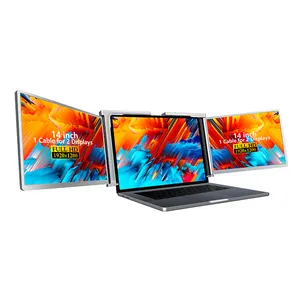 14 Inch Dual Display 16:10 Breedbeeld Laptop Monitor Extender Één Kabel Voor Twee Displays 1920*1200 Reis Draagbare Monitor