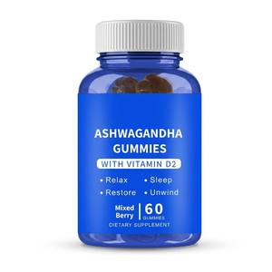 <span class=keywords><strong>Gummies</strong></span> d'Ashwagandha en gros 2000MG Équilibre de l'humeur Détente Calme <span class=keywords><strong>Anti</strong></span>-<span class=keywords><strong>Stress</strong></span> Bonbons Gélifiés à la Pectine Sans Sucre - Product Image 1