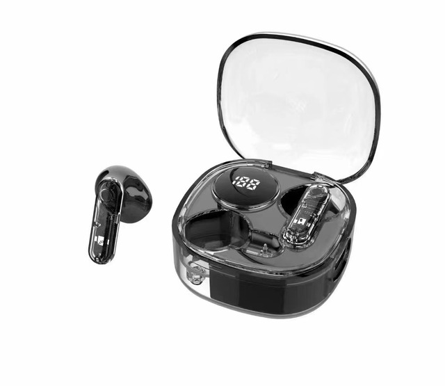 New Design Transparent Case Earbuds Bass Headphones 30mah Headset 200mah Charger Box Pro One Split Wireless Earphone in Ear