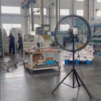 Ventilateur sur pied industriel à hauteur réglable, ventilateur de sol pivotant à haut débit pour atelier, entrepôt, ferme et serre