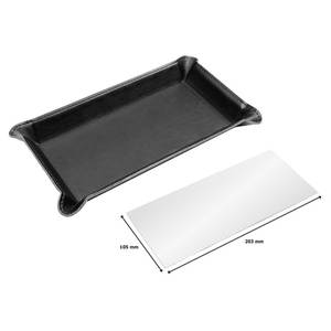 Bandeja de almacenamiento de PU con placa de 25x14,5 cm para organizar archivos - Product Image 2