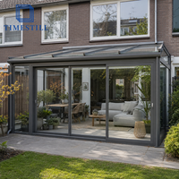 Véranda 4 saisons TIMESTILL, grandes vérandas et serres résidentielles, véranda en aluminium 6063 T5 avec pare-soleil électrique