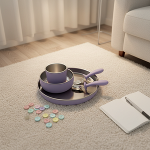 Ensemble repas bébé 2026 en silicone alimentaire et acier inoxydable 304, non toxique, cuillère, fourchette, bol, assiette pour tout-petits - Product Image 4