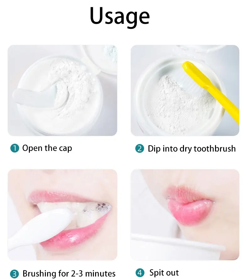 100% Organic Wide Varieties OEM ODM White Toothpaste Tooth Powder Teeth Whitening Wholesale