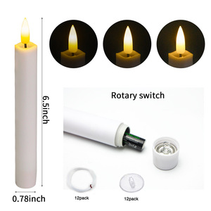 <span class=keywords><strong>Velas</strong></span> cónicas sin llama LED, <span class=keywords><strong>velas</strong></span> de ventana que funcionan con pilas con llama parpadeante 3D para <span class=keywords><strong>chimenea</strong></span>, Navidad, Halloween - Product Image 2