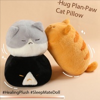 Z Wholesale Squint Cat Palm Plush Toy, Peluche lestée avec particules internes, Cadeau d'anniversaire pour enfant, Décoration de bureau, Vente en gros