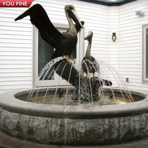 Sculpture de <span class=keywords><strong>héron</strong></span> grandeur nature en bronze YOUFINE, ailes écartées, statue d'oiseau grue antique pour la décoration paysagère de villa en bord de lac - Product Image 5