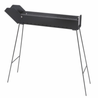 Barbecue au charbon de bois ROAST Classico avec allumage piézoélectrique, dispositif de sécurité flamme, pieds pliables, construction en acier au carbone, 74x26xH.79cm