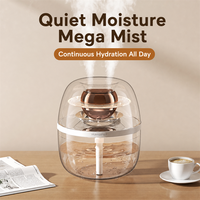Humidificateur à double pulvérisation 3L Saturn Design, USB, grande capacité, silencieux, avec veilleuse pour la maison, la chambre à coucher, le bureau