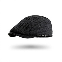 Casquette Newsboy Rétro en Maille Torsadée pour l'Automne – Chaud, Doux et Agréable pour la Peau – Chapeau Décontracté d'Hiver pour Hommes et Femmes, Idéal pour l'Extérieur