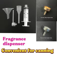 Seringue d'injection en plastique pour décantation de parfum avec petit entonnoir et paille pour extraction de parfum, paille pressurisée