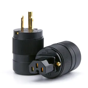 Hochwertiger LIVE US Pure Copper Vergoldeter Netz stecker für HIFI Audio Power Supply Wire Connector Set