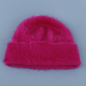 Bonnet de tête polyvalent mignon en peluche pour femmes automne et hiver résistant au froid et chaud bonnet en fourrure de lapin - Product Image 6