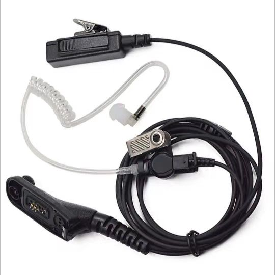 MOTOROLA NNTN8459 Hidden Headset Dual Wire PTT Button Detachable Headset for DP4800 DP4401 DP4801E XPR7350 DGP8050 Two-way Radio