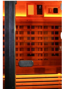 Sauna extérieur infrarouge lointain pour 2 personnes, en bois naturel, cabine de spa domestique pour jardin - Product Image 3