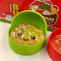 Nouvelle Boîte Mystère Squishy en forme de Boulette de Noël à paillettes de 8,5 cm, Jouet Anti-stress à Presser pour Faveurs de Fête, Cadeaux et Prix en Gros