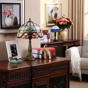 זכוכית צבוע ביד אמנות פסיפס הכנסייה צבעונית זכוכית צבעונית טיffany סגנון הלחמה אהיל נמוך 8 אינץ' - Product Image 6