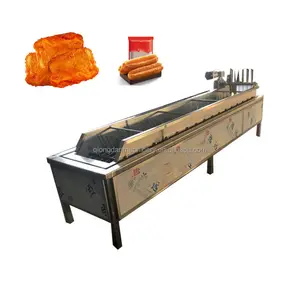 Continous French fries frying machine Automatic eggplant sweet potato cassava deep frying machine for sale