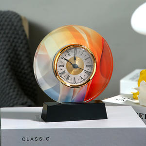 Настольные часы HBL из цветного хрусталя с УФ-печатью и гравировкой для офиса, деловые подарки, декор для рабочего стола - Product Image 6