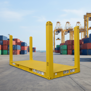 20-футовый контейнер-флэтрак с фиксированными угловыми стойками для хранения и транспортировки сухих грузов - Product Image 1