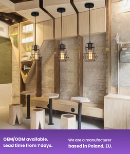 โคมไฟแขวนโลหะสไตล์เรโทรโคมไฟระย้าทรงกรงนกแนวเรโทรทันสมัยรูปทรงเรขาคณิต - Product Image 4