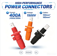 Connecteur de batterie haute tension 1500V DC 400A 450A 500A IP67 pour systèmes de stockage d'énergie et connexions de câbles