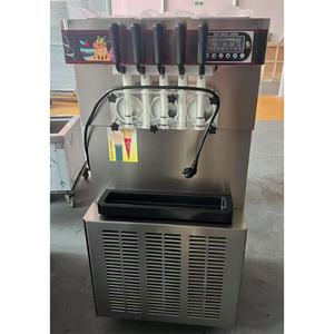 Machine à glace 50L/H avec 5 saveurs, machine à glace molle commerciale automatique avec fonction de pré-refroidissement et de mélange - Product Image 3