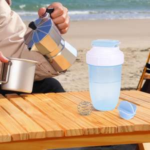 Customizable 400ml Graduated <b>Protein</b> Shaker <b>Bottle</b> Portable Plastic Sports Cup for Outdoor Fitness - Product Image 6