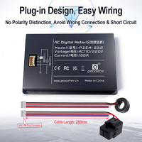 Medidor de Electricidad Monofásico con Pantalla Digital Peacefair, Instrumentos de Medición de Detección de Energía de Alta Precisión de Grado Industrial
