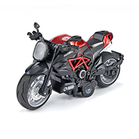 PANDAS-Modèle de moto en alliage 1:8, jouet de vélo de course en métal moulé sous pression avec simulation de route et décoration de véhicule en plastique