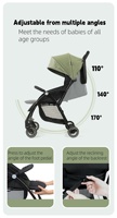 Poussette pour bébé pliable et pratique Landau Noir Morden Design Poussette pour bébé d'extérieur détachable