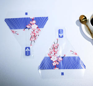 أغلفة <span class=keywords><strong>Onigiri</strong></span> تغليف محكم الإغلاق أزرق صغير للأطعمة البلاستيكية كرات الأرز أكياس مثلثة - Product Image 5