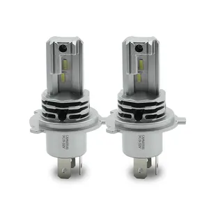 Mini lâmpada de farol para carro, super brilhante, led, h4, 24v, 6500k, 8 peças, cr, 360 graus, sem ventilação, led, farol