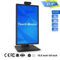 Monitor Táctil Plegable de 21.5 Pulgadas con Pantalla LCD Capacitiva, Compatible con Windows PC y Android BOX para Aeropuertos