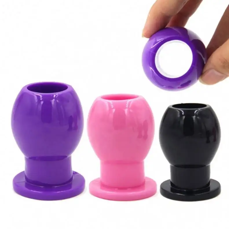 Anal toy Hollow Anal Plug With Matched Stopper Enema Butt Plug Peep Vagina and Anus Dilation SM Sex Toys supplier