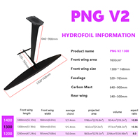 Nouveau AXIS FOIL PNG 1300 V2 AXIS Foils Board Carbon Fiber Wing Heavy Lifting Pump Glide Wingfoiling Sports nautiques Hydrofoil