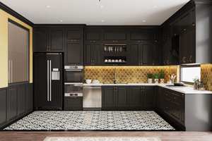 Meubles de cuisine RTA complets, designs modernes et de luxe sur mesure, en mélamine, contreplaqué chinois, laque, acrylique, charnières et évier - Product Image 5