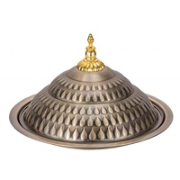 Plateau à gâteau profond rétro de luxe léger, avec couvercle en forme de goutte d'eau poli, pour fruits, export transfrontalier Afrique Moyen-Orient