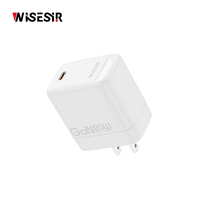 WISESIR Pengisi Daya Cepat USB C 20W Terlaris, Adaptor Perjalanan TYPE C PD3.0, Pengisi Daya Dinding Universal untuk Ponsel Android
