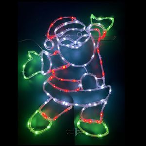 Marco de acero LED impermeable para exterior, Papá Noel, Navidad, fiesta, decoración, figuras, luces de cuerda - Product Image 1