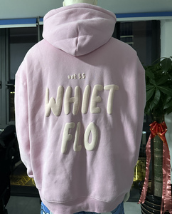 เสื้อฮู้ดดี้ผู้ชายไซส์ใหญ่พิเศษ คุณภาพสูง ผ้าฝ้าย พิมพ์ลายโลโก้ 3 มิติ แบบพัฟโฟมสีขาว สำหรับผู้ชาย - Product Image 1