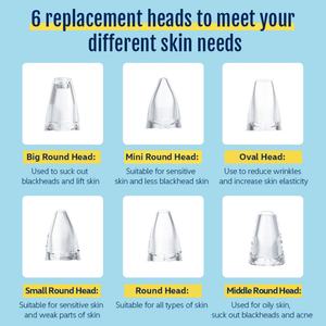Nettoyeur de pores facial électronique, aspirateur pour le visage, nettoyage en profondeur des pores, élimination de l'acné et des boutons, aspirateur facial pour les comédons - Product Image 3