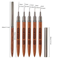 Service OEM, ensemble de pinceaux à liner pour nail art en nylon souple et flexible, 5 options de taille, pinceau à liner pour salon et manucure DIY à domicile