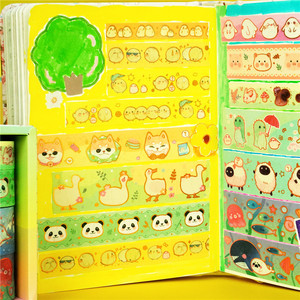 เทปวาชิรูปสัตว์น่ารัก 2.5 ม. หนา 0.1 มม. เทปกระดาษตกแต่ง DIY สำหรับของขวัญวันเด็ก - Product Image 1