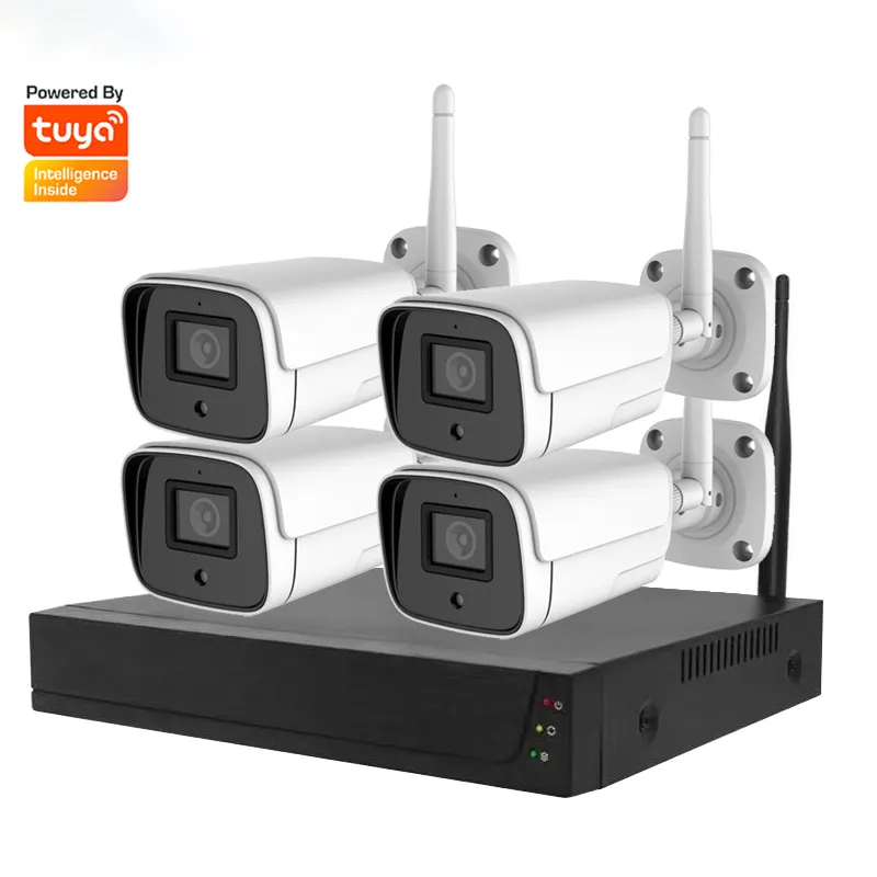 Tuya 4 CH 4 Channel 8MP 4K 5MP 1080 1080P WIFI IP CCTV Camera Kit Wireless Security 8 Channels DVR NVR Set System Outdoor