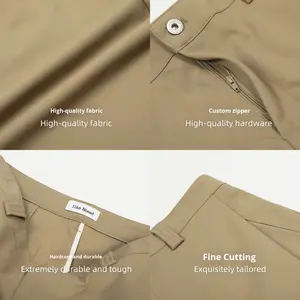 Pantalones Casuales Estilo Americano 11KN Color Caqui, Unisex, Mezcla de Poliéster Sorona, Transpirables, Simples, Retro, Ajustados, Versátiles y Holgados - Product Image 2