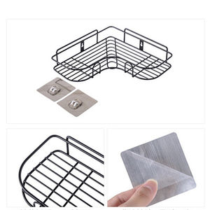 Wholesale Price Removable Wall Mounted Stainless Steel Adhesive Bathroom <b>Shower</b> <b>Storage</b> Rack - Product Image 4