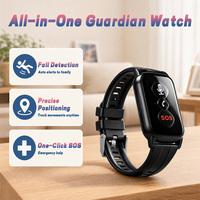 Montre connectée 4G pour personnes âgées avec fonction de détection de chute SOS, appel bidirectionnel, étanche IP67 et rappel de médicaments