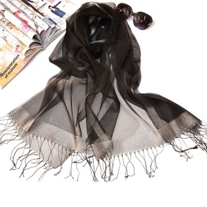 Vente en gros pour femmes européennes américaines Vintage Summer Mulberry Silk Scarf Long Shawl Serviette de plage pour protection solaire pour <span class=keywords><strong>Amazon</strong></span> - Product Image 2